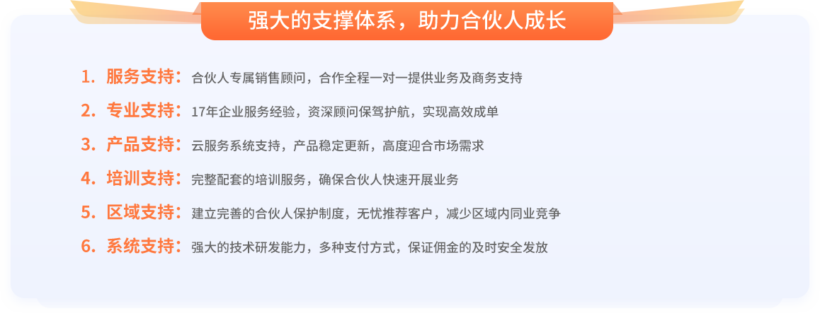 強大的支撐體系，助力合伙人成長